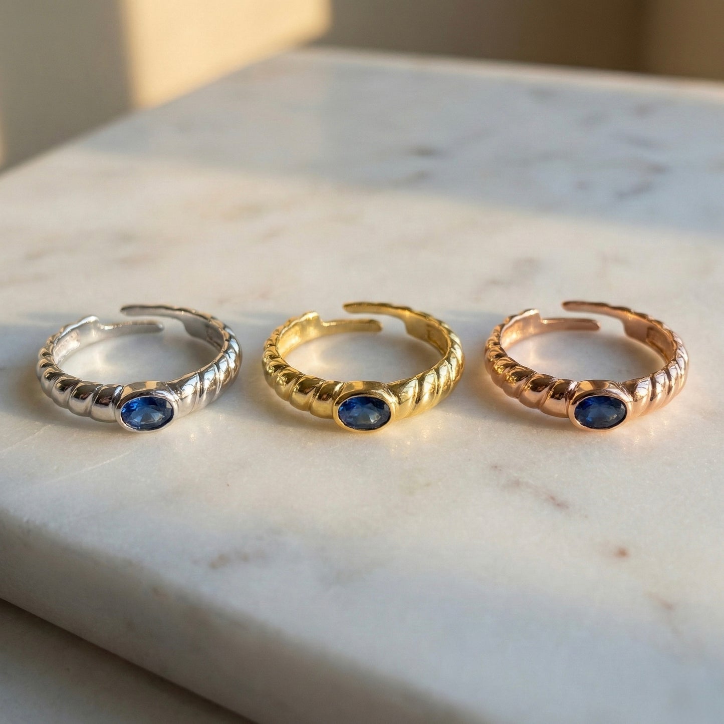 Oceanic Ripple Band Yüzük