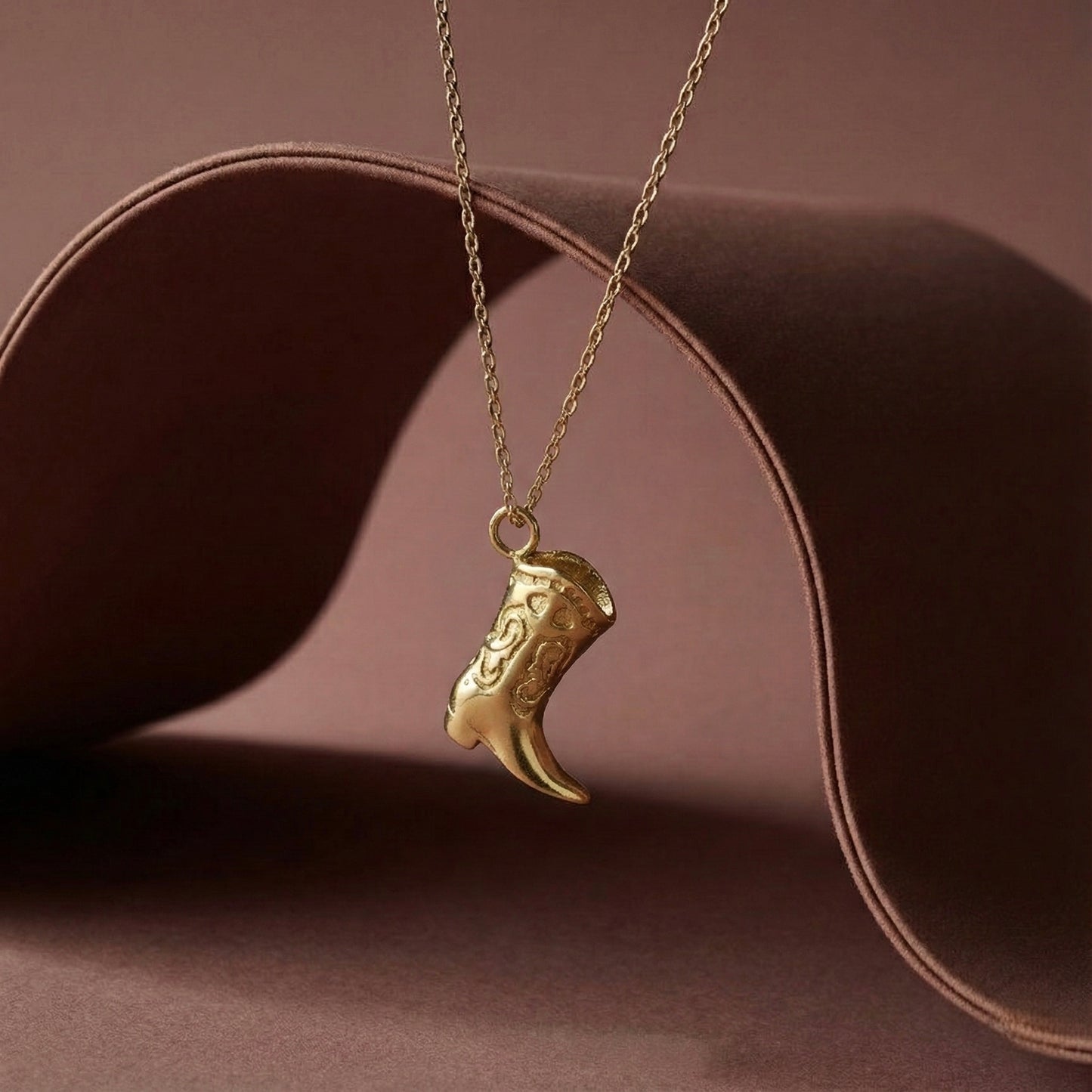 Kovboy Çizmesi Kolye - 14K Altın Kaplama