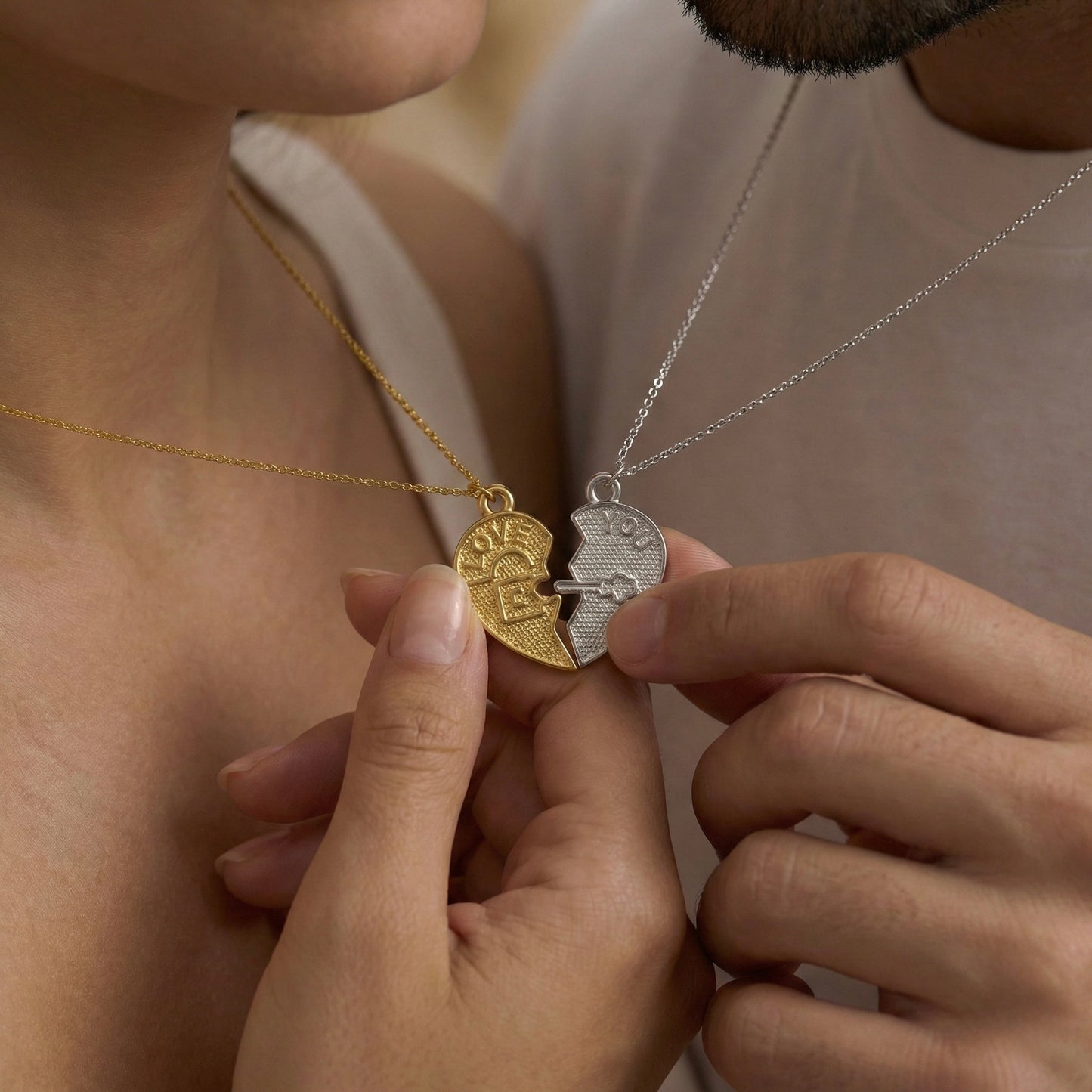 Love & You Çift Kolyesi Seti