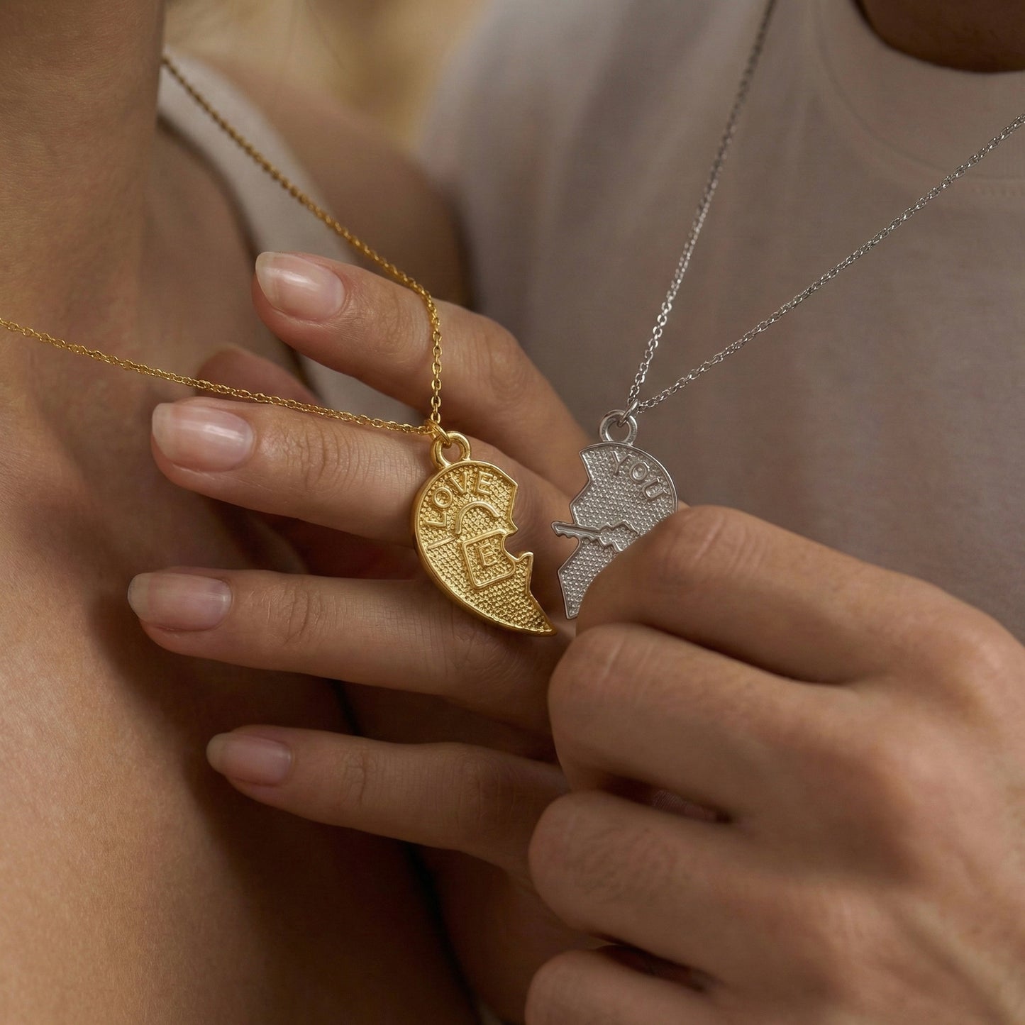 Love & You Çift Kolyesi Seti