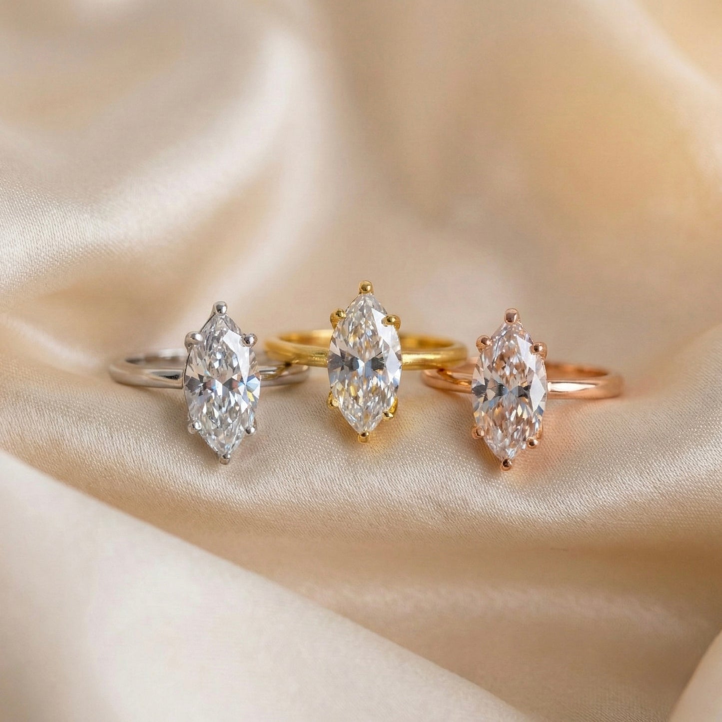 Marquise Solitaire Yüzük