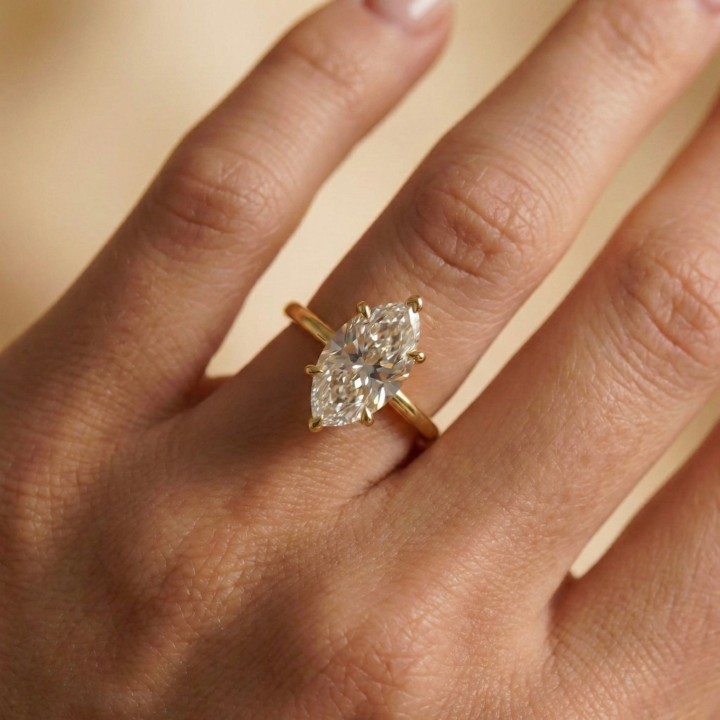 Marquise Solitaire Yüzük