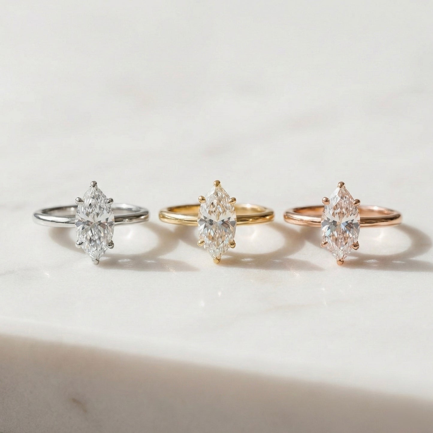 Marquise Solitaire Yüzük