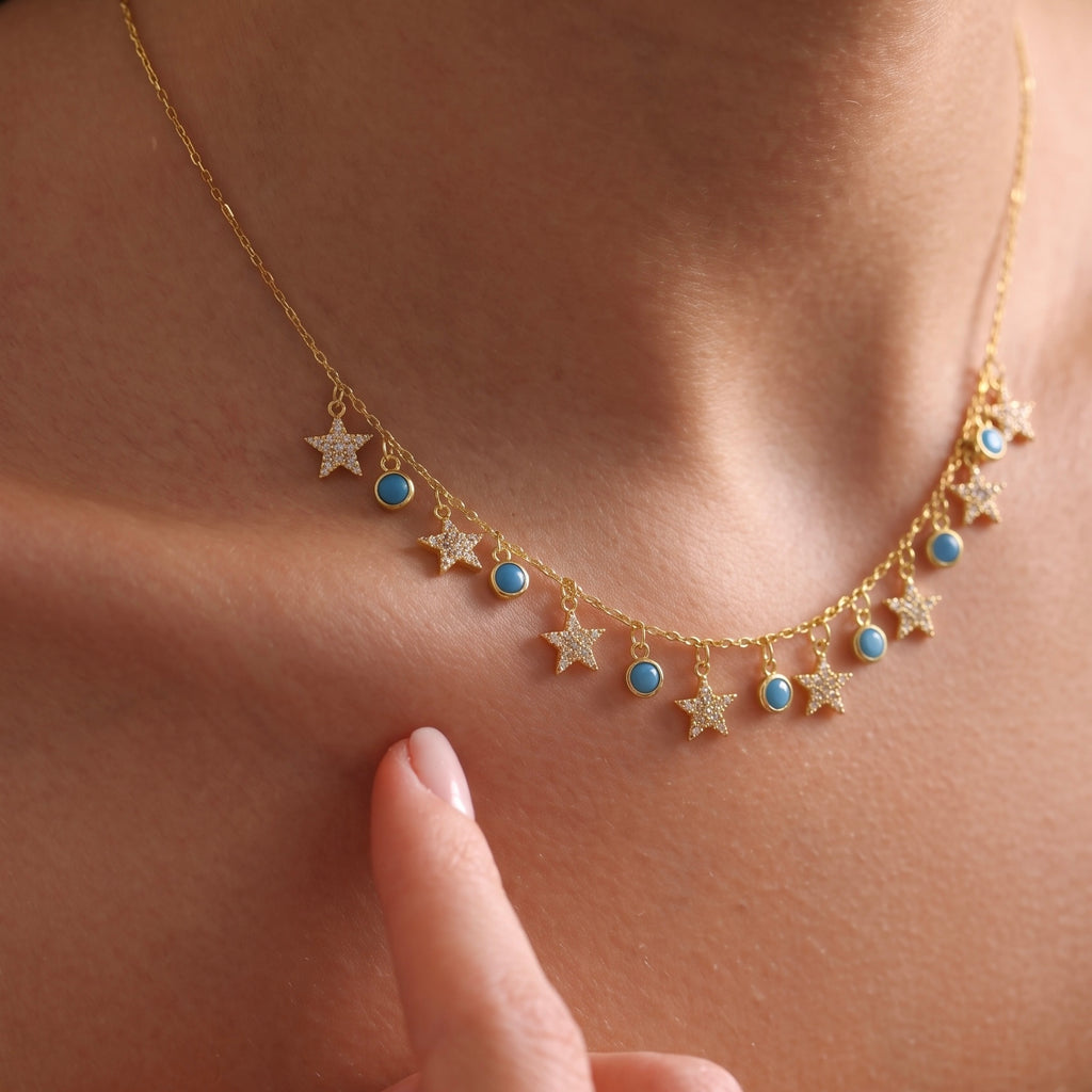 Starlit Turquoise Kolye