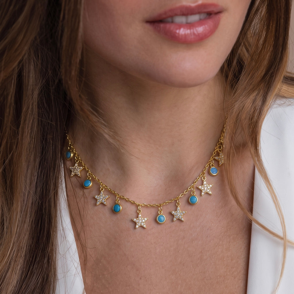 Starlit Turquoise Kolye