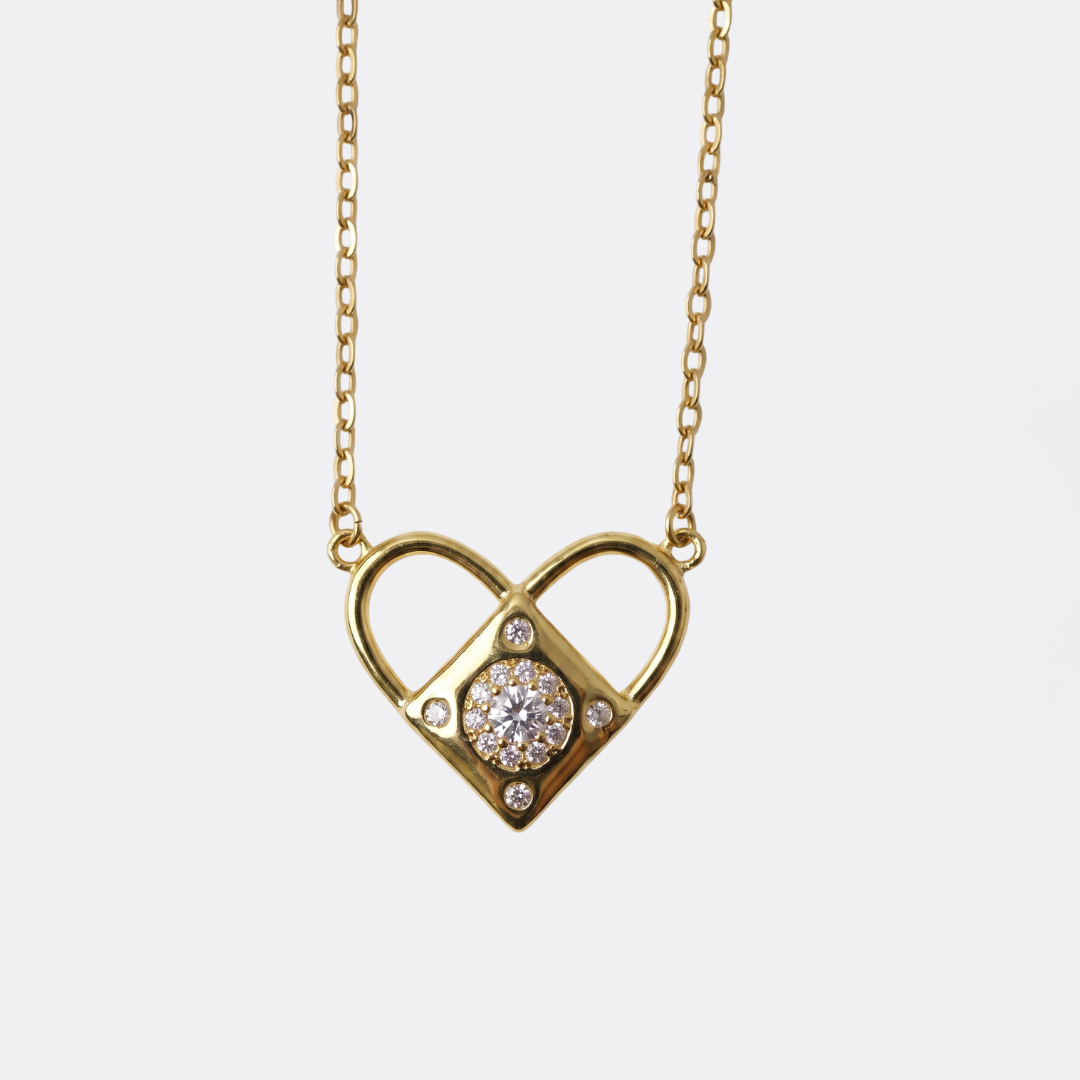 Pavé Heart Lock