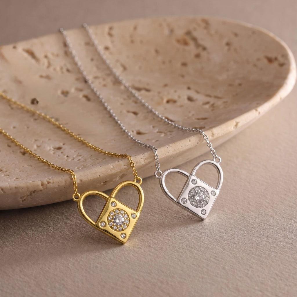 Pavé Heart Lock