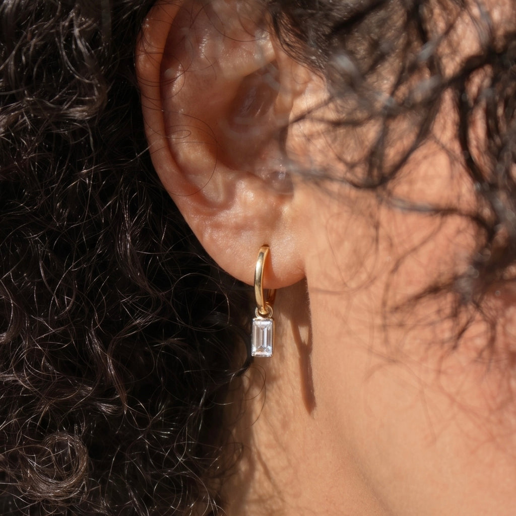 Baguette Solitaire Charm