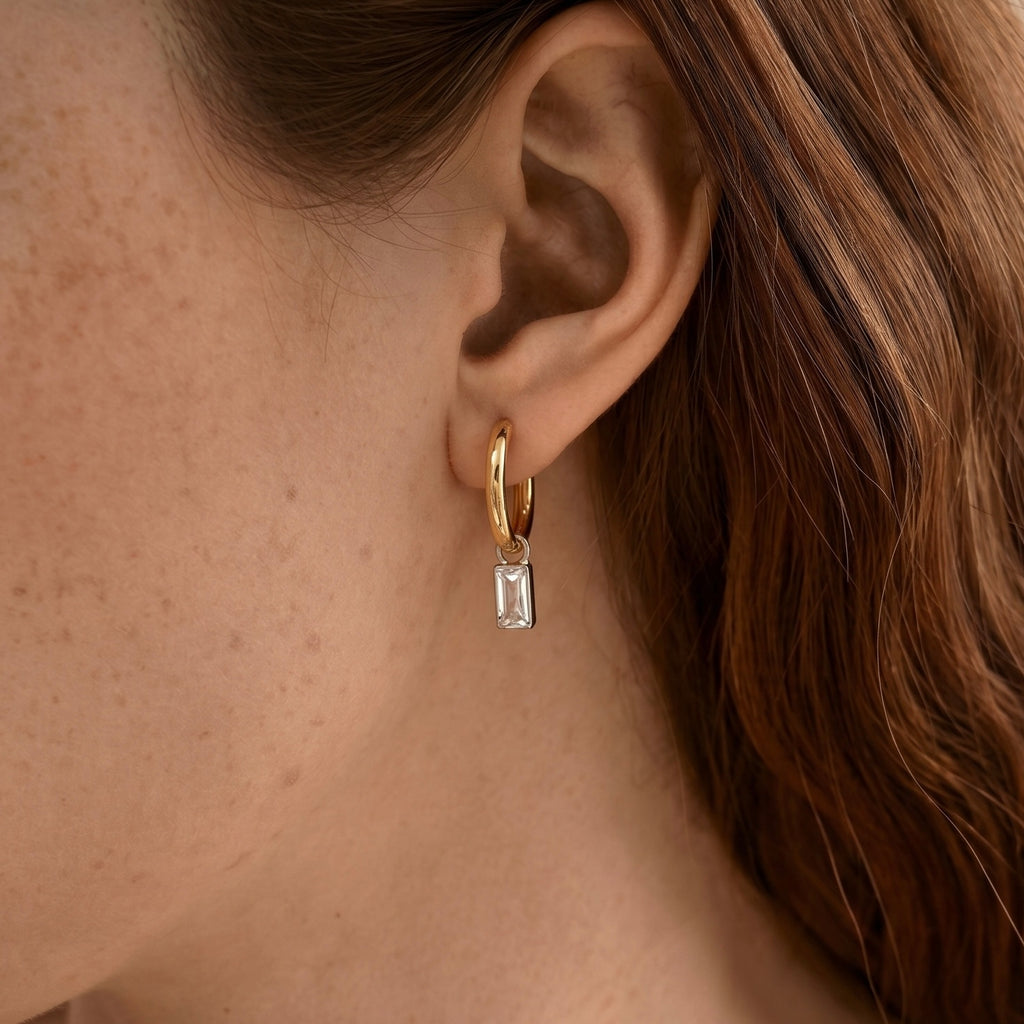 Baguette Solitaire Charm