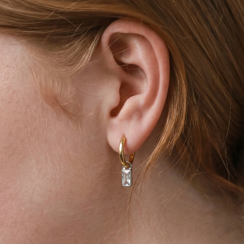 Baguette Solitaire Charm