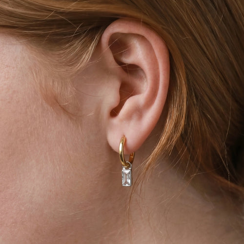 Baguette Solitaire Charm