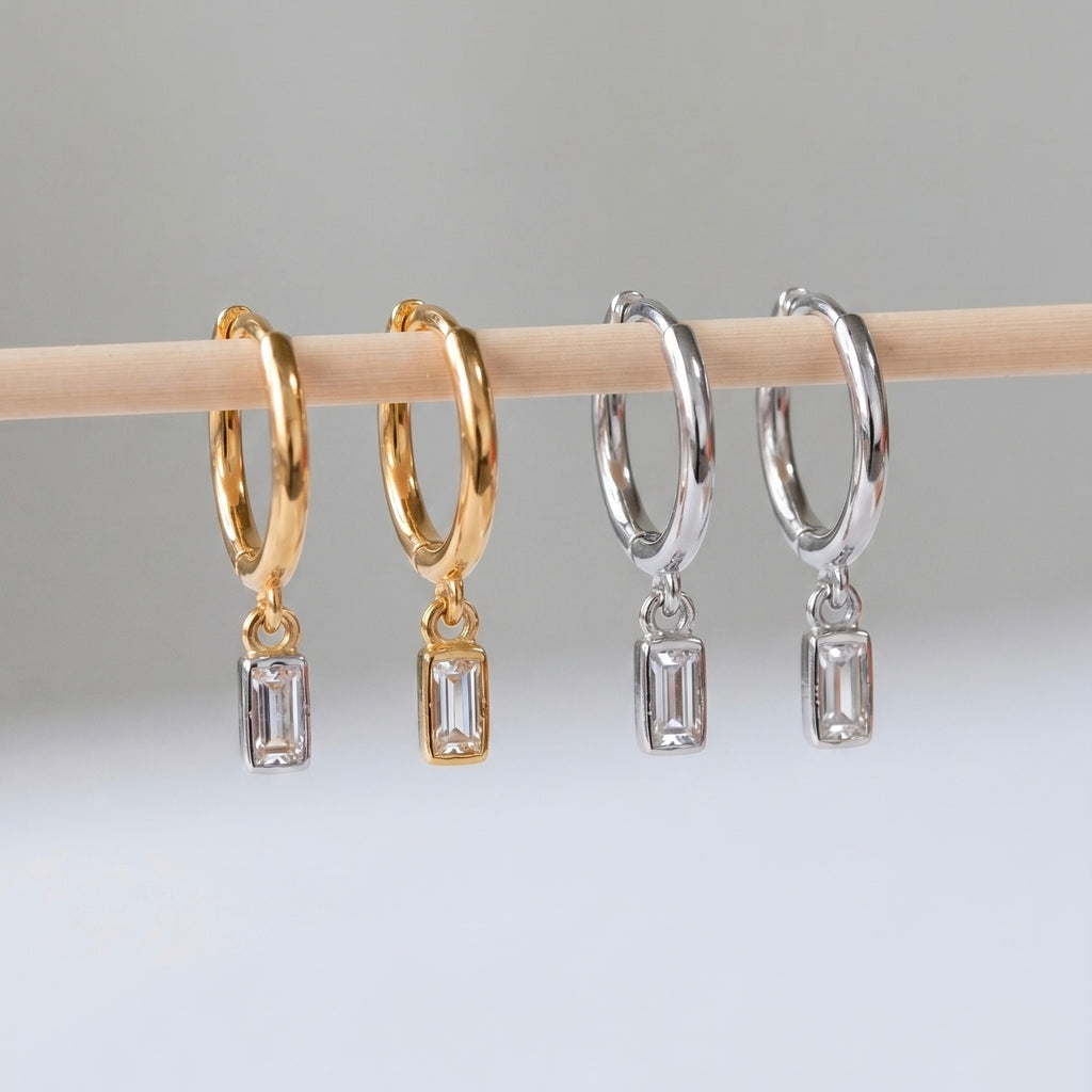 Baguette Solitaire Charm