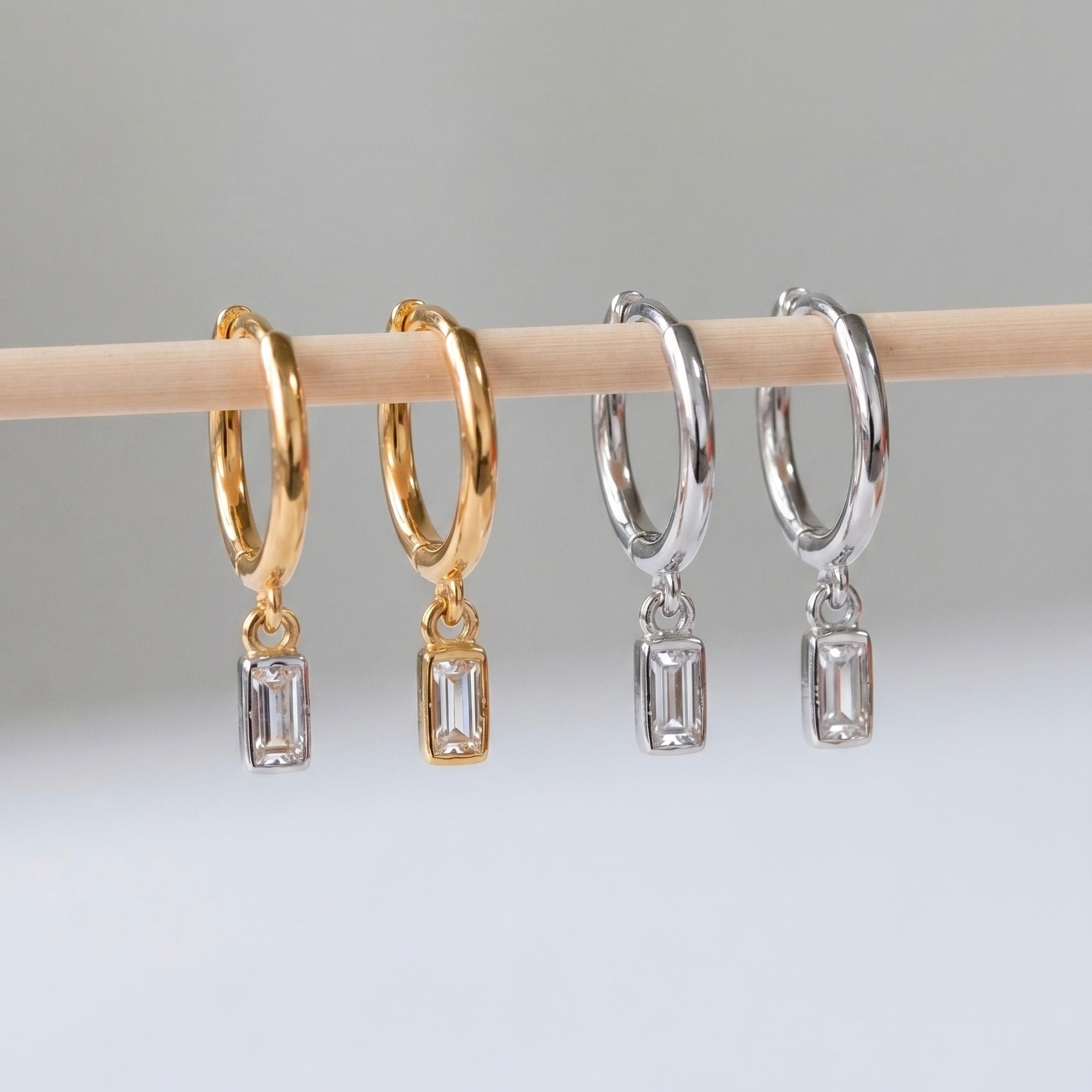 Baguette Solitaire Charm