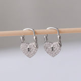 Cuore Padlock Küpe – 925 ayar gümüş kilit küpe, Minon