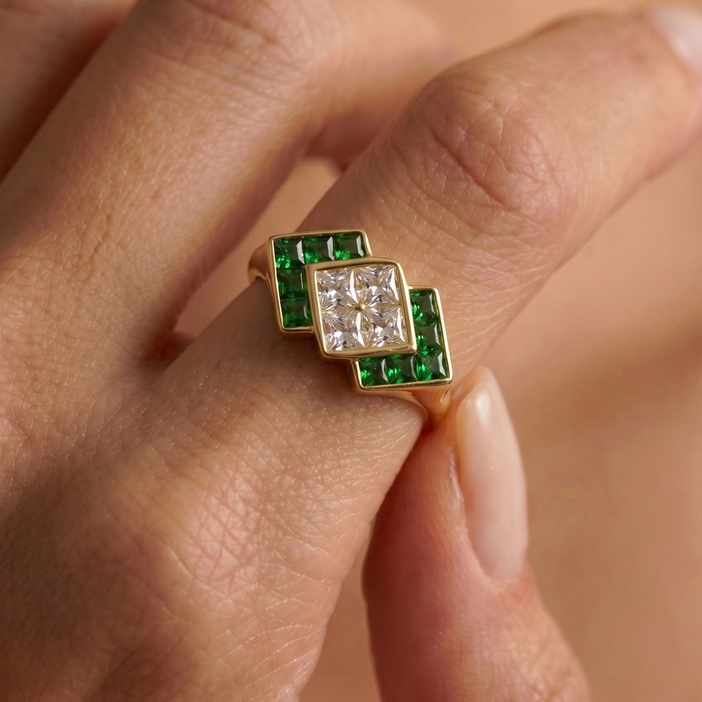 Princess Cut Emerald
